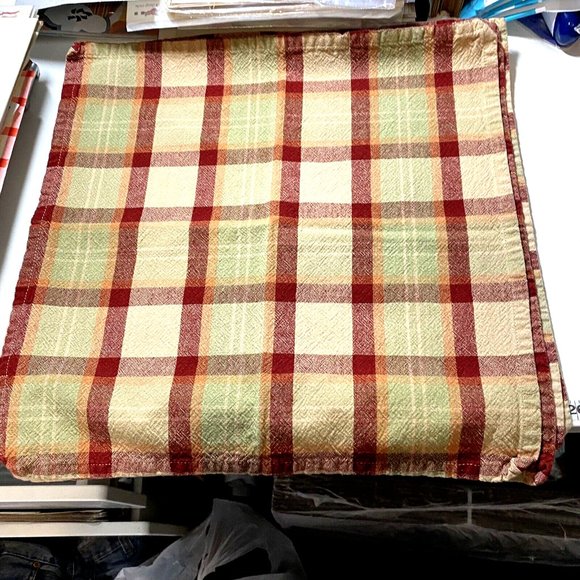 Other - Autumn Fall Plaid Squares Cloth Table Napkins 16x16  Set of 5